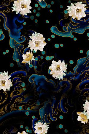 连衣裙印花华亿平台图片