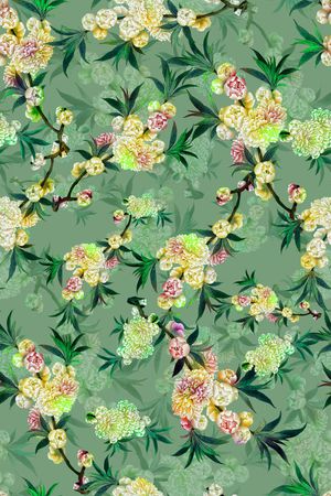 花卉印花华亿平台图片