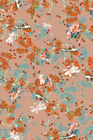 花卉印花华亿平台图片