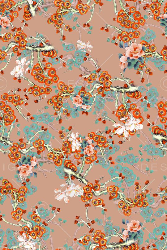 花卉印花华亿平台图片