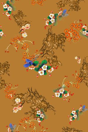 花卉印花华亿平台图片