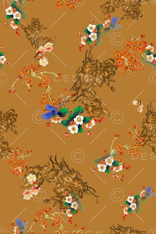 花卉印花华亿平台图片