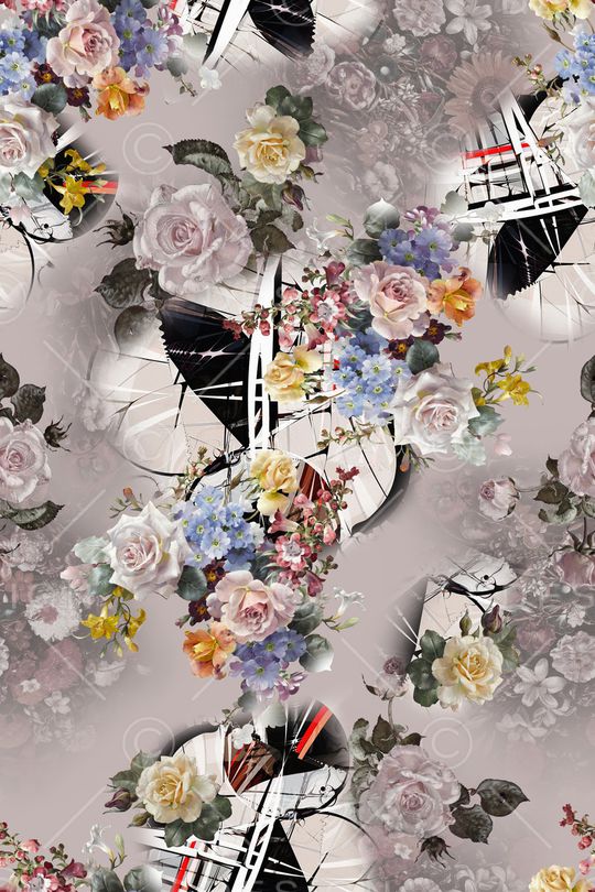 花卉印花华亿平台图片