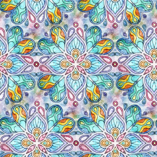 几何花卉印花华亿平台图片