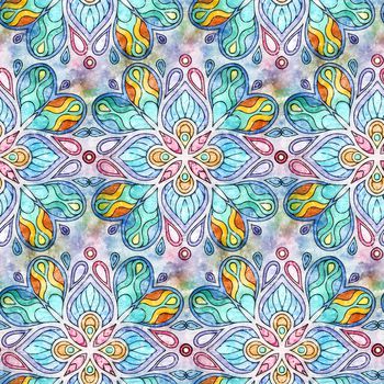 几何花卉印花华亿平台图片