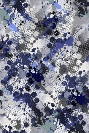 抽象男装印花华亿平台图片