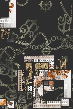 古典花纹印花华亿平台图片