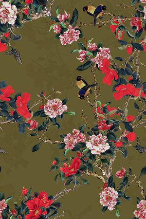 花鸟印花华亿平台图片