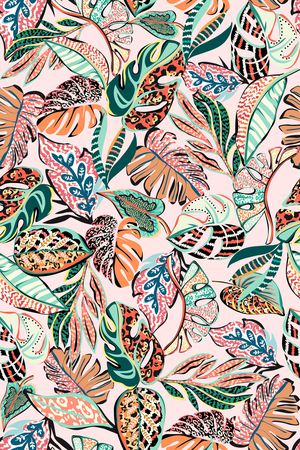 棕榈树印花华亿平台图片