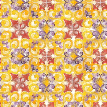 民族花卉印花华亿平台图片