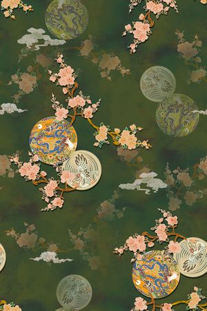 中国风印花华亿平台图片