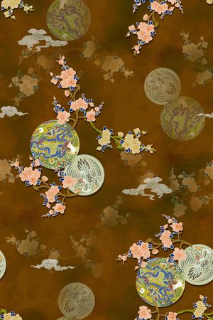 中国风印花华亿平台图片