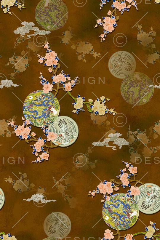 中国风印花华亿平台图片