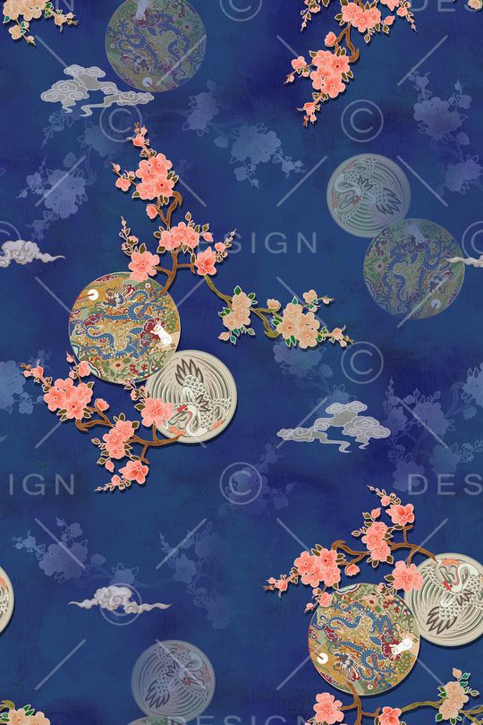 中国风印花华亿平台图片