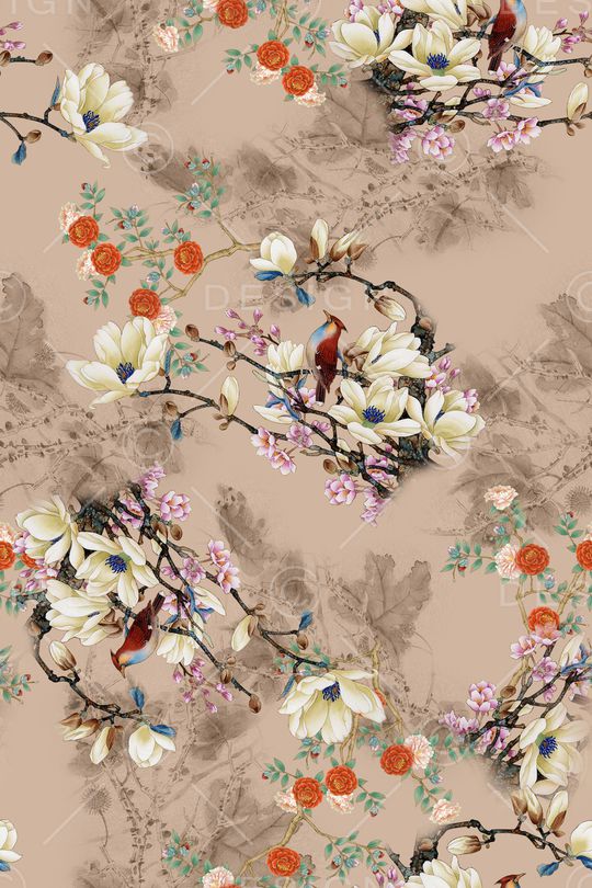 花卉印花华亿平台图片