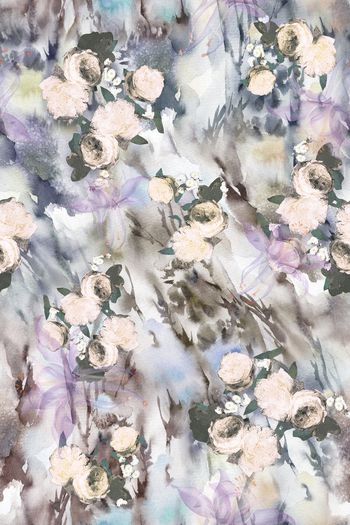 几何花卉印花华亿平台图片