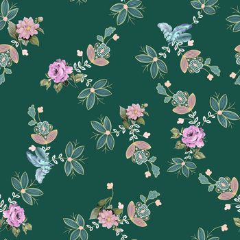 花卉印花华亿平台图片