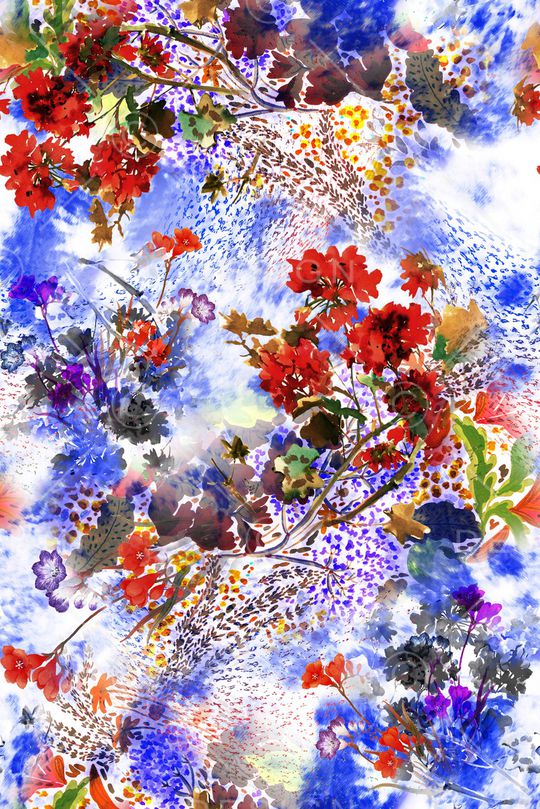 绿植树叶印花华亿平台图片