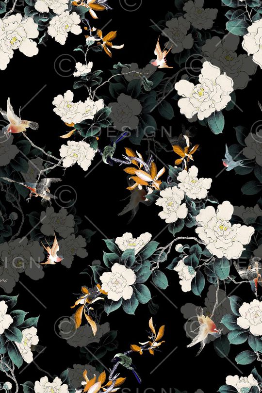 花卉印花华亿平台图片