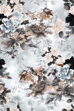 花卉印花华亿平台图片