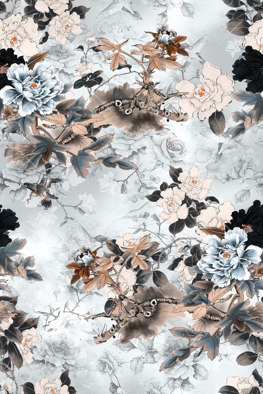 花卉印花华亿平台图片