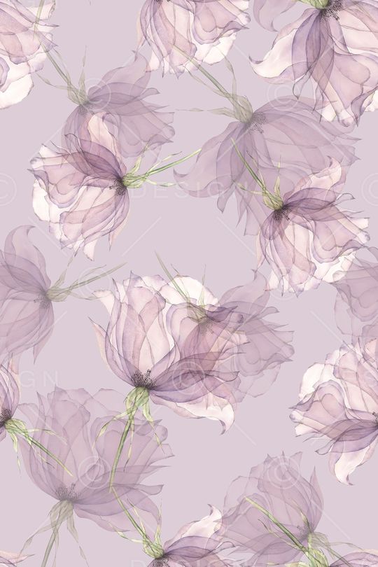 清爽底花卉印花华亿平台图片