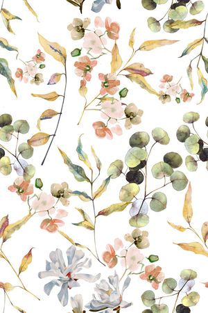 清爽底花卉印花华亿平台图片