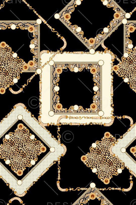 黑底花卉印花华亿平台图片