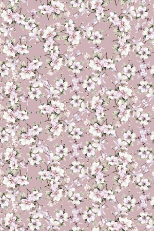 清爽底花卉印花华亿平台图片