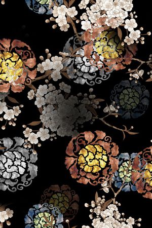 连衣裙印花华亿平台图片