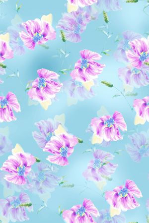 花卉印花华亿平台图片