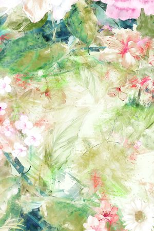 绿植树叶印花华亿平台图片