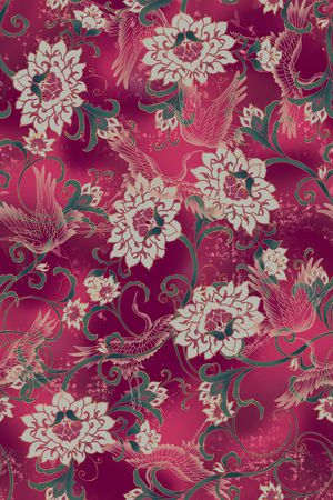 中国风印花华亿平台图片