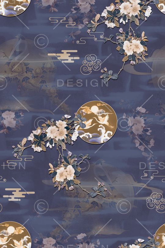 中国风印花华亿平台图片