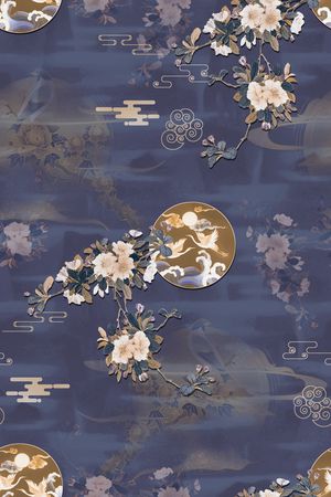 中国风印花华亿平台图片