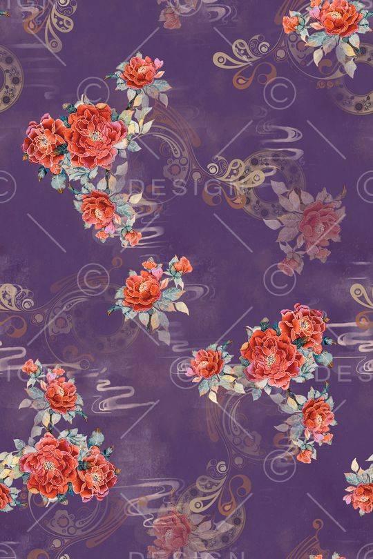 中国风印花华亿平台图片