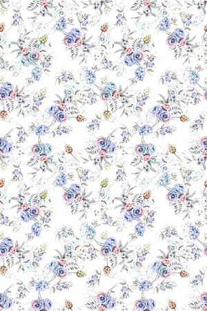 清爽底花卉印花华亿平台图片