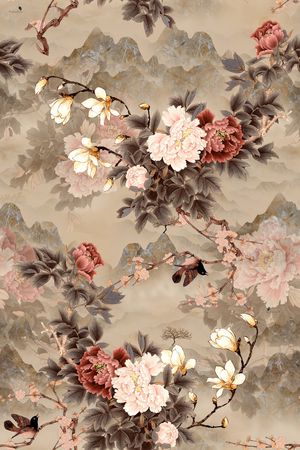 花卉印花华亿平台图片