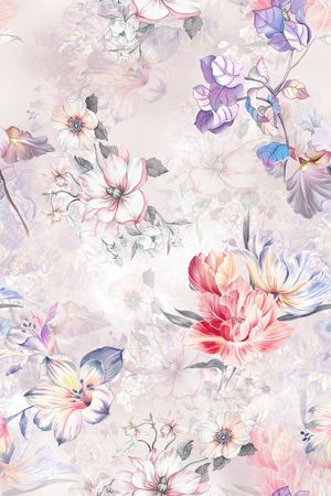 花卉印花华亿平台图片