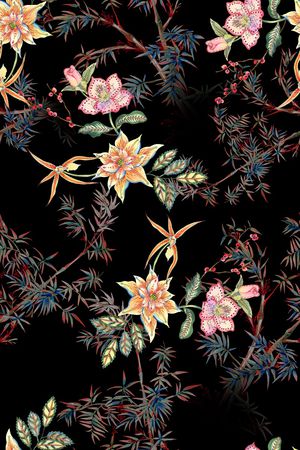 花卉印花华亿平台图片