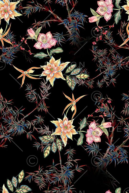 花卉印花华亿平台图片