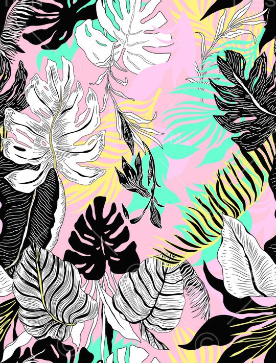 绿植树叶印花华亿平台图片