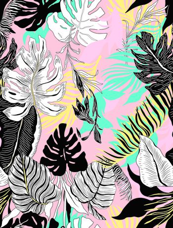 绿植树叶印花华亿平台图片