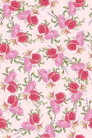 花卉印花华亿平台图片