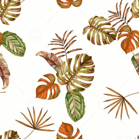 绿植树叶印花华亿平台图片