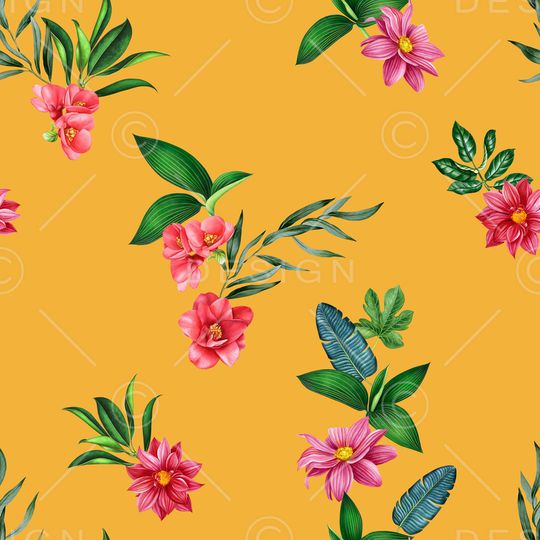 绿植树叶印花华亿平台图片