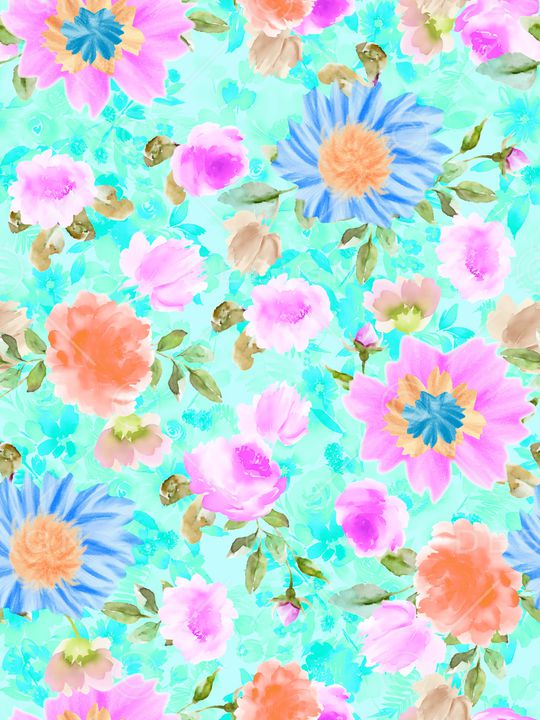 水彩印花华亿平台图片