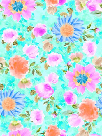 水彩印花华亿平台图片