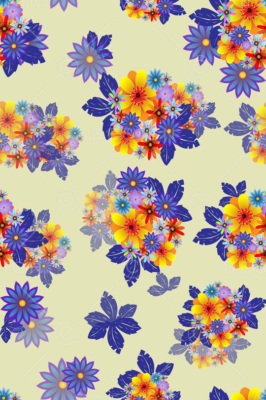 花卉印花华亿平台图片