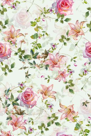 花卉印花华亿平台图片